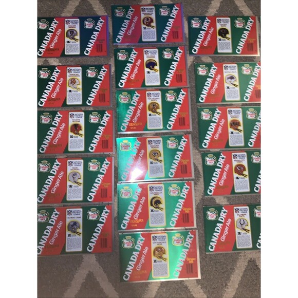 Lot of 26 NFL 1976 Canada Dry Ginger Ale NFL Unused Cans HTF - Picture 3 of 15